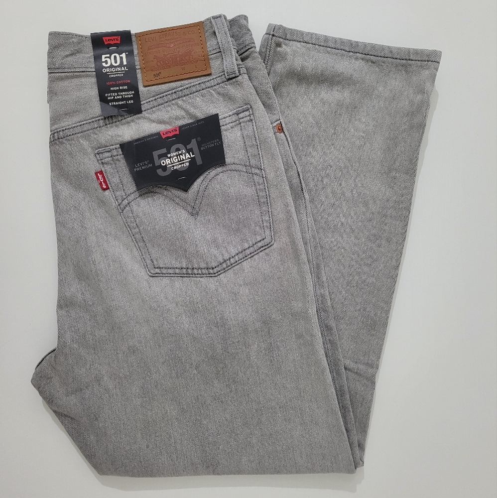 Levi's Premium Women's Size 10 Gray 501 Original Cropped Jeans!